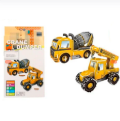 MAQUETA DE CAMION Y GRUA DE 3D