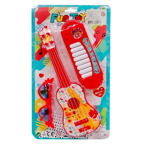 Set De Organo Con Guitara De 3 Pzas