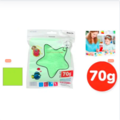 ARCILLA PARA NIÑOS COLOR VERDE FLUORESCENTE