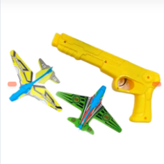 PISTOLA CON AVION DE JUGUETE